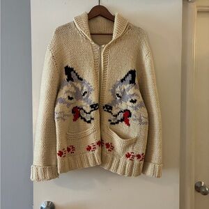 Mary Maxim Wolf Pattern Sweater